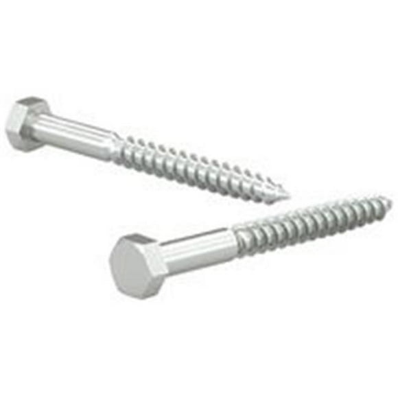 Les Attaches Reliable 4839791 0.25 x 3.5 in. Lag Shield Hex Bolt, Zinc Plated