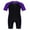 Purple&Black, variant on YEAHDOR Kids Boys One-Piece Swimsuit Juniors Short Sleeve Rash Guard Front Zipper Surfing Wetsuit Bathing Suit