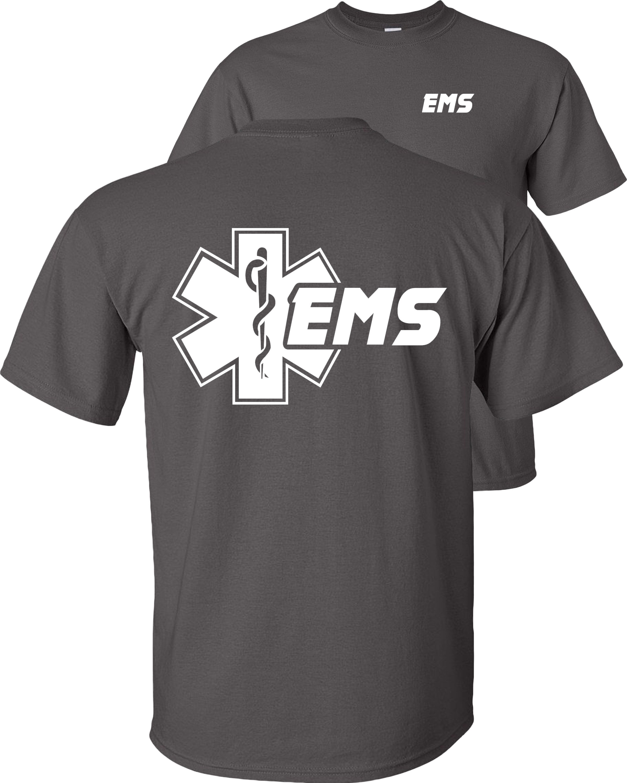 Fair Game Star of Life EMS T-Shirt Emergency Medical Services-Charcoal ...