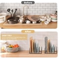 thumbnail image 2 of OFEFE 2 Pack Cutting Board Organizer,Holder Rack Baking Cookie Pan Sheets Cooling Small Racks Storage Stand for Kitchen Cabinet Countertop Bakeware Organizer 7.08 x 5.51 x 3.15 in(Black), 2 of 6