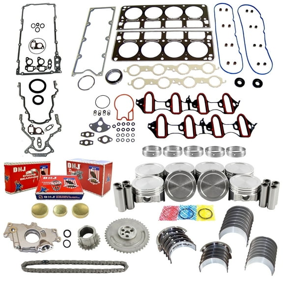 DNJ EK3165AM Master Engine Rebuild Kit Fits Cars & Trucks 1999-2001 Chevrolet GMC Sierra 1500 Sierra 2500 Silverado 1500 Silverado 2500 Tahoe Yukon Yukon XL 1500 5.3L OHV 16V LM4 LM7 VIN T