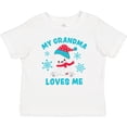 thumbnail image 3 of Inktastic Polar Bear My Grandma Loves Me in Santa Hat with Snowflakes Boys or Girls Baby T-Shirt, 3 of 5