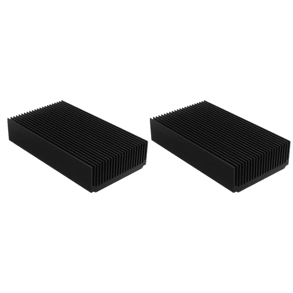 2X Aluminum Heatsink 4.72 x 2.72 x 1.06 Inch /120 x 69 x 27 mm Heat Sink Cooling Black Oxide Radiator 22 Fin