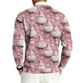thumbnail image 4 of Wutalume Men's Christmas Print Crewneck Sweater, Long Sleeve Ribbed Knit Pullover, Relaxed Fit Casual Business Knitwear for Holiday Parties and Daily Wear,Red S, 4 of 6