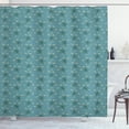 thumbnail image 1 of Ambesonne Turtle Shower Curtain, Floating Animals Flowers, 69"Wx75"L, Petrol Blue Dark Teal, 1 of 3