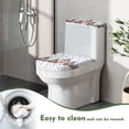 thumbnail image 4 of HELLHERO Polyester Toilet Lid Seat Cover & Stays in Place Round Toilet Lid Dust Cover & Elastic Edge for Bathroom Accessories Universal, 4 of 5