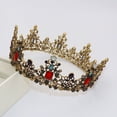 thumbnail image 1 of Granjero Gordo Tocado de princesa para novia, corona de boda, adorno para el cabello con diamantes de imitación de cristal, decoración para fiesta de disfraces de celebración de baile (B), 1 of 3