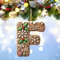 thumbnail image 2 of CuiLiyq 26 Initial Letter Christmas Ornaments, 3.9 Inch Personalized Christmas Initial Ornaments, Christmas Tree Hanging Decorations, Xmas Gifts Pendant (Acrylic, F), 2 of 3