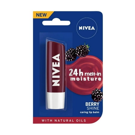 NIVEA Lip Balm, Blackberry Shine, 4.8g (Best Lip Care Products In India)