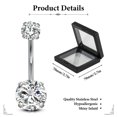 thumbnail image 4 of POINTERTECK 14G Belly Button Ring Surgical Steel Belly Rings Piercing Jewelry Belly Button Piercing, 4 of 7