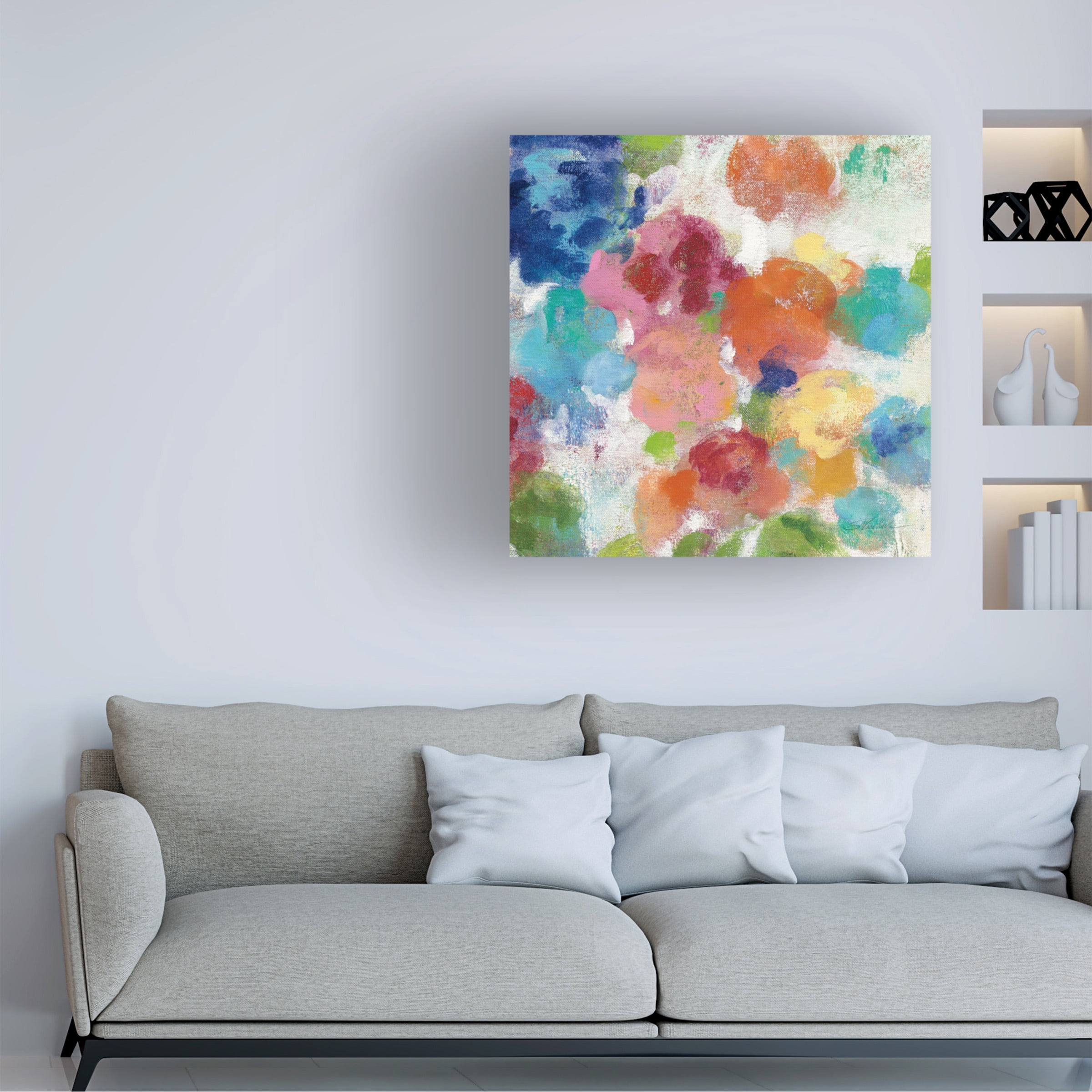 Trademark Fine Art 'Hydrangea Bouquet I Square III' Canvas Art by Silvia Vassileva