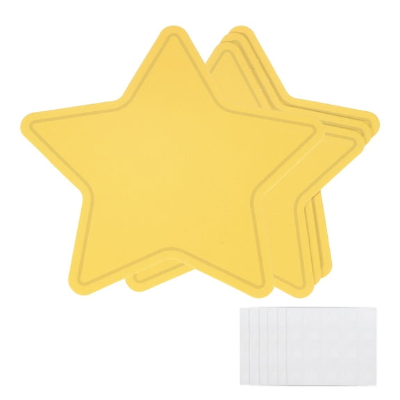 Uxcell 100 Pcs Star Cutouts, 3.3 x 3.5 Inch Star Shaped Paper Cards for DIY Projects, Classroom Decor Bulletin Board, Yellow