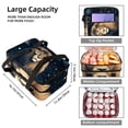 thumbnail image 3 of Leo Double Layered Insulated Lunch Bag with Two Compartments, Large Capacity, Refrigeration Capability, and Hand Carry Design - 7.1x11.4x16.1 Inches, 3 of 6