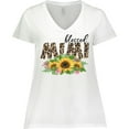 thumbnail image 3 of Inktastic Blessed Mimi Leopard Print and Sunflowers Women's Plus Size V-Neck T-Shirt, 3 of 5