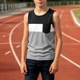 thumbnail image 6 of FSYBOA Boys Tank Tops, Color Block Casual Sleeveless Crew Neck Kids Summer Tops Black Size 9-10 T, 6 of 6