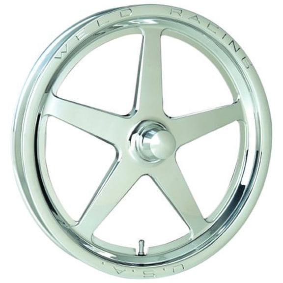Weld Alumastar 1-Piece 17x4.5 / 5x4.75 BP / 2.25in. BS Polished Wheel - Non-Beadlock
