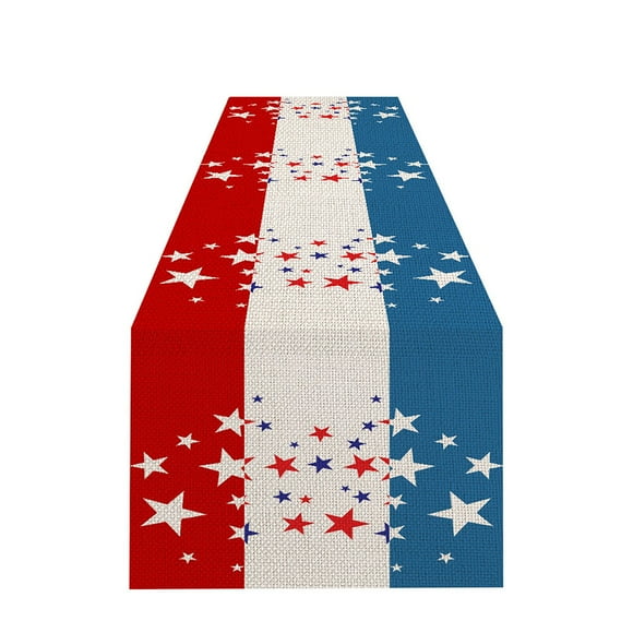 Lynbm Dining Table Centerpiece Decor Innovation Independence Day Decorative Table Runner, Linen Durable Table Mat, Border Exclusively for Strong Tablecloth, 1Pc Table Cloths Deals