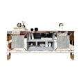 thumbnail image 6 of 65-Inch Mirrored TV Stand with Crushed Diamond Glass Doors - Modern Entertainment Center for Living Room, Adjustable Storage Console Table, 6 of 9