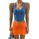 thumbnail image 5 of Txlixc Falda con dobladillo plisado informal para mujer, falda corta con cintura elástica de color sólido Txlixc Sexy, 5 of 8