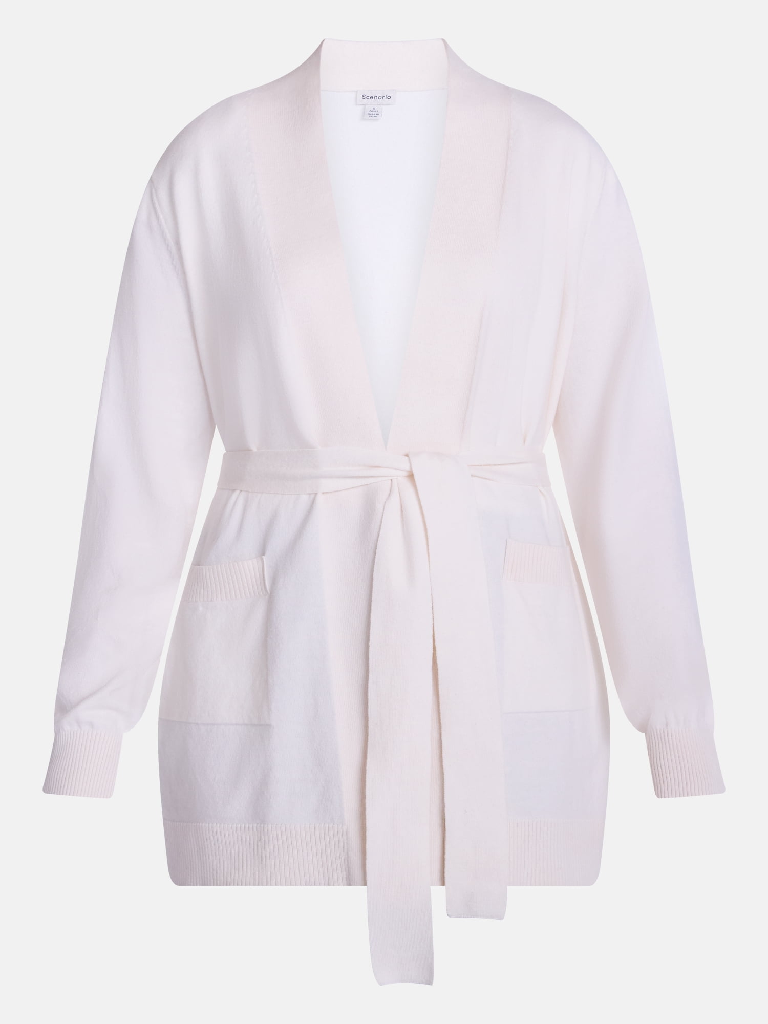 Scenario Women's Belted Lightweight Cardigan, Sizes XS-XXXL
