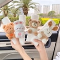 thumbnail image 2 of Almohadillas para cinturón de seguridad de coche con bonitos animales de oso, almohadilla universal para el hombro del asiento del coche, funda de cojín, protector para cinturón de seguridad, 2 of 5