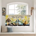 thumbnail image 2 of Spring Tier Curtains 24 Inch Length, Brown Vintage Birds Cages Eggs Flowers Herbs Cafe Short Curtains for Bathroom Over Sink, Small Kitchen Curtain Light Filtering Tiered Drapes 2 Panels 27.5"Wx24"L, 2 of 8