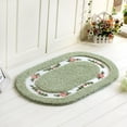 thumbnail image 2 of Namzi Nice Rose Flower Area Rugs for Living Room Bedroom Super Soft Bathroom Rugs Bath Mat Bath Rugs Non Slip Door Mat Floor Mat Kitchen Mat 15.74 x 23.62 Inch(Green), 2 of 5