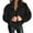 Black, variant on YYDGH Women Warm Winter Short Jacket Solid Color Long Sleeve Shaggy Lapel Faux Fur Coat Zip Up Cropped Coat Outwear with Pockets