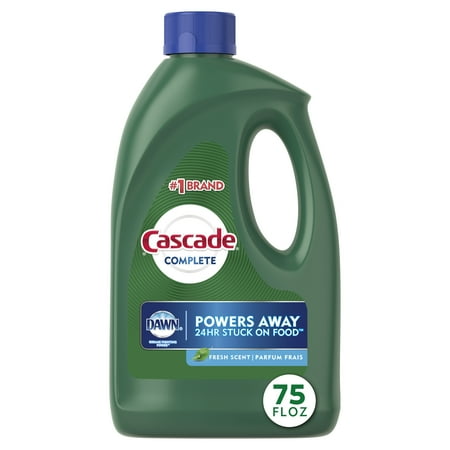 Cascade Complete Gel Dishwasher Detergents, Fresh Scent, 75 Fluid Ounce