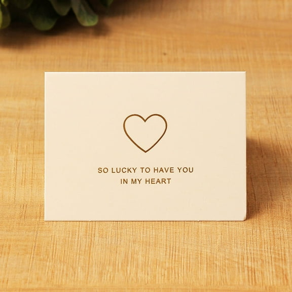 So Lucky to Have You Greeting Card – Heart Design – Perfect for Anniversaries, Birthdays, or Just Because – Envelope Included, Blank Inside