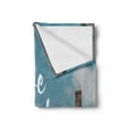 thumbnail image 2 of Live Laugh Love Soft Flannel Fleece Throw Blanket, Rustic Country Houses with Brick Composition Calming Scenery and a Words, Cozy Plush for Indoor and Outdoor Use, 50" x 60", Multicolor, by Ambesonne, 2 of 5