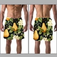 thumbnail image 3 of luoweisi Men's Beach Shorts Quick Dry Swim Trunks with Mesh Lining Pear L, 3 of 5
