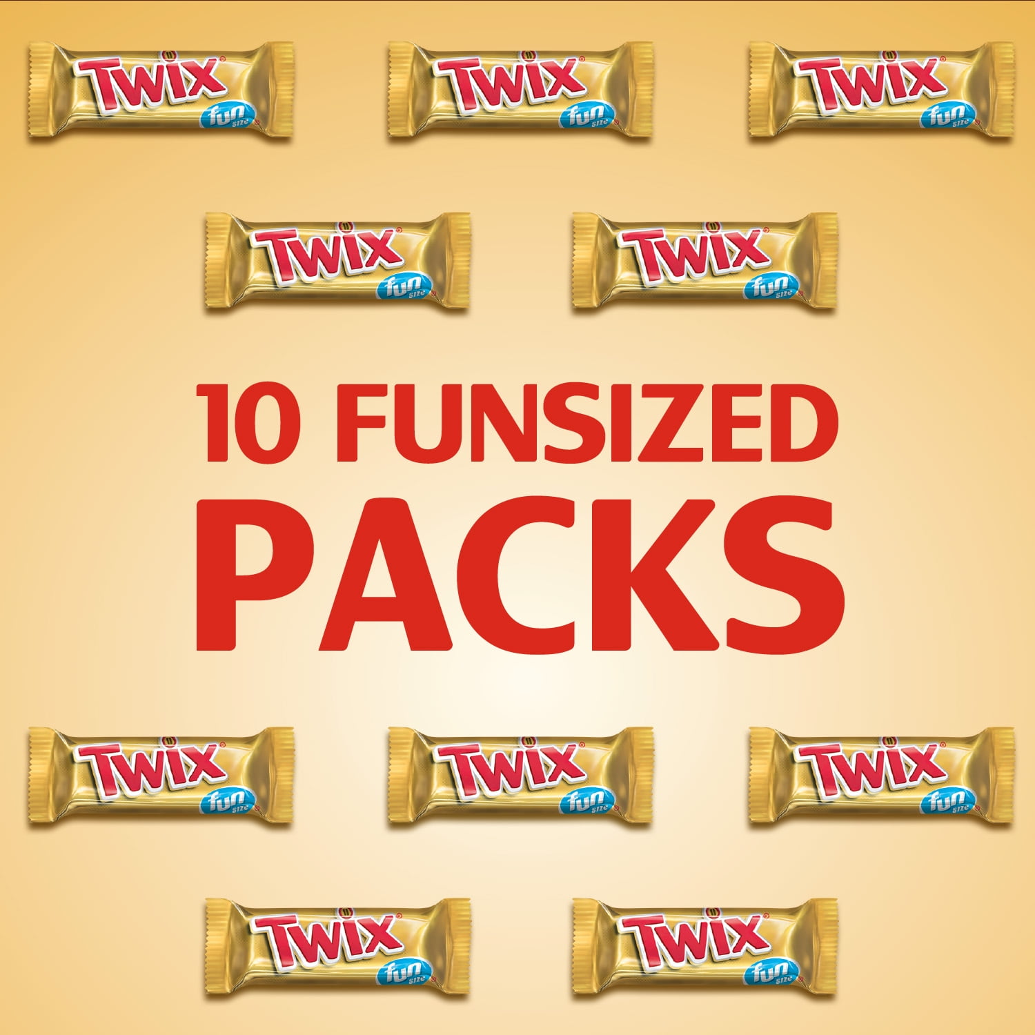 Twix Fun Size Caramel Chocolate Bars - 10 Ct