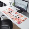 thumbnail image 2 of Long Mouse Pads for Desk,Pink Bichon Frise and Flower Desk Mats on Top Of Desks, Desk Mouse Pad Extra Large with 3mm Non-Slip Base and Stitched Edge for Gaming,Office,Work,Home 31.5"x11.8", 2 of 6