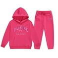 thumbnail image 2 of MAIHAN-Girls Winter Hoodie & Joggers Set 2-13 Years, Winter Hoodie and Pants 2-Piece Outfit, Cozy Warm Lined Sweatsuit for Boys and Girls(Hot Pink6,8-9Years), 2 of 4