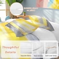 thumbnail image 3 of Yellow Grey Bedding 3 Piece Duvet Cover Set Full Size, Modern Oil Painting Abstract Art Soft Microfiber Comforter Cover with Zipper Closure & Pillowcases, Wrinkle & FadeResistant Quilt Cover, 3 of 9