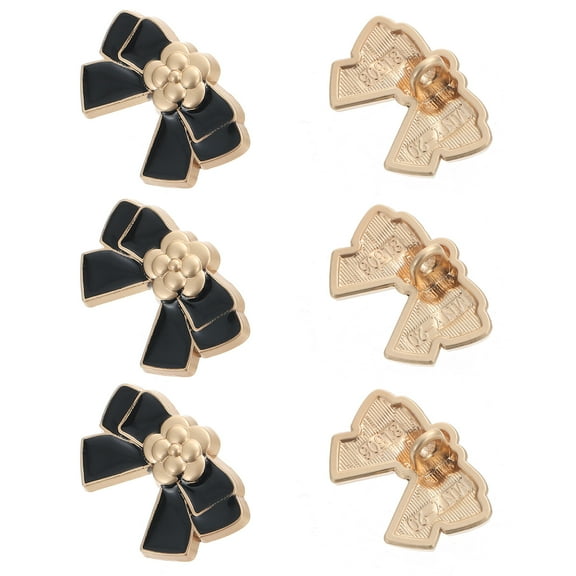 6 Pcs Safety Pins Quick Clothing Fixer Bow Button Cuff Buttons Skirt