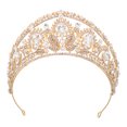 thumbnail image 2 of KAKOWELY Tiara nupcial de cristal, corona, diadema con diamantes de imitación, disfraz de princesa, novia, fiesta de cumpleaños, tocado de reina, accesorios para el cabello de boda para mujer, 2 of 4