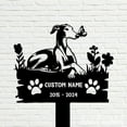 thumbnail image 5 of Handmadetneonsign Greyhound Memorial Metal With Stake, Greyhound Metal Name Sign Stake, Dog Metal Stake Decor 45016, 5 of 5