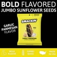 thumbnail image 3 of SMACKIN' Sunflower Seeds, Garlic Parmesan, 4 oz Resealable Bag, 3 of 9