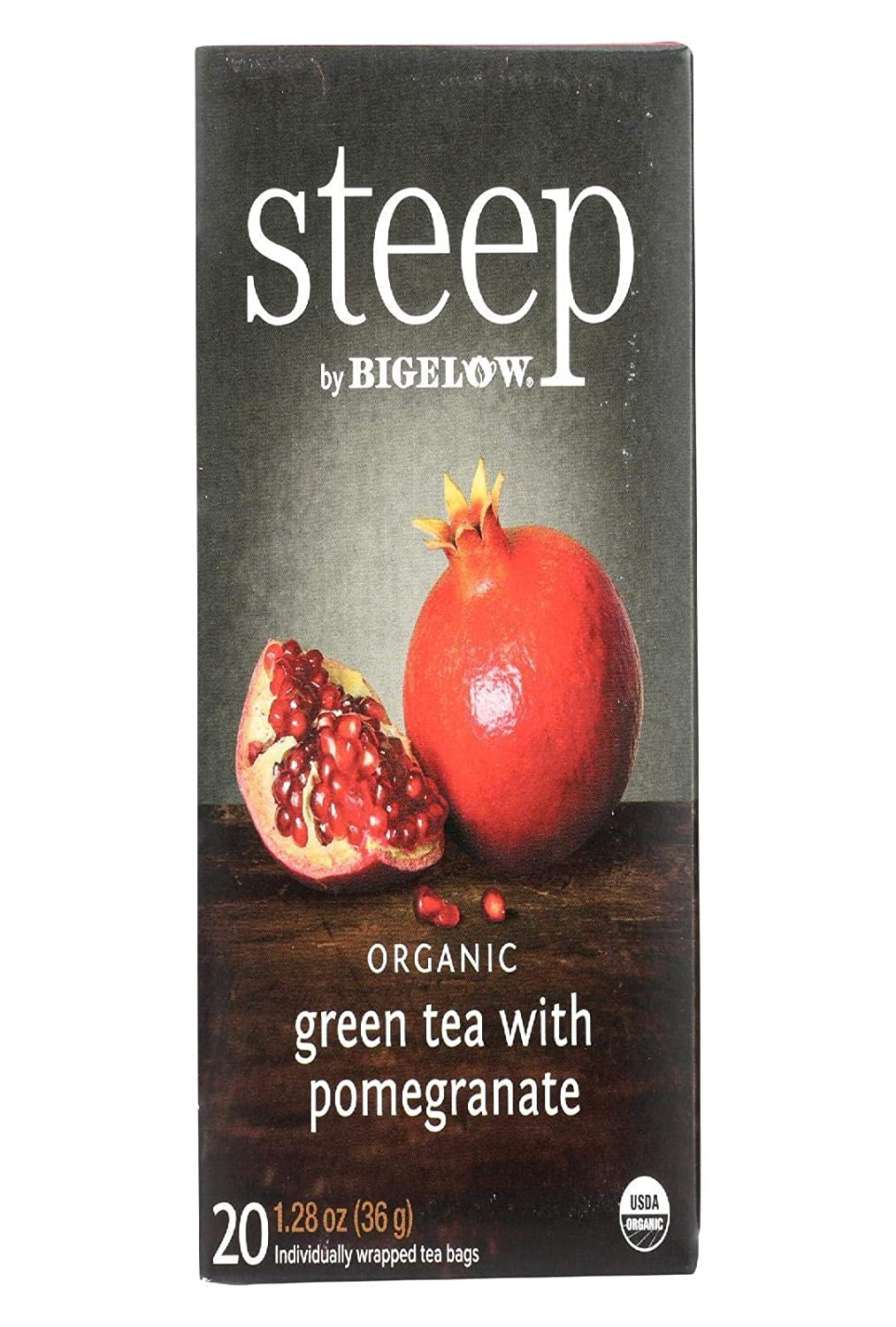 Steep Bigelow Organic Green Tea with Pomegranate 20 bags