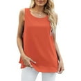 thumbnail image 6 of Womens Tops Women Chiffon Tank Sleeveless Top Double Casual Blouse Tunic Shirts for Women, 6 of 6
