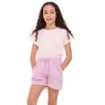 thumbnail image 2 of Pink Angel Girls’ 3-Pack Eyelet Trim Pull-On Shorts with Pockets – Cotton Blend, Assorted Colors, Machine Washable, Summer Casual Bottoms, 2 of 9