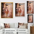 thumbnail image 4 of Designart "Glamour Woman with High Heels in Pink IV" Fashion Canvas Wall Art - Glam Pink Woman Entryway Wall Art, 4 of 6