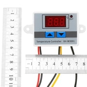 Teissuly XH-W3001 DC 110V-220V 1500W 10A Microcomputer Digital Temperature Controller Digital Display Thermostat Control Switch and NTC 10K Thermistor Sensors Digital Temperature Probe