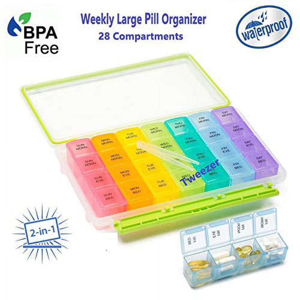 Large capacity Weekly Pill Box With Moisture proof Design 21 - Temu