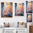thumbnail image 4 of Designart "French Window View in Orange and Green IV" Floral Canvas Wall Art - Traditional Blue Window Bedroom Canvas Wall Art, 4 of 6