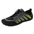 thumbnail image 2 of Women's Men's Breathable Slip On Water Shoes Outdoor Non Slip Camping Hiking Shoes Lightweight Five Finger Shoes Green Size 8.5, 2 of 4
