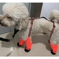 thumbnail image 4 of Waterproof Dog Boots, Anti-Slip Adjustable Dog Paw Protectors, Reflective Dog Boots with Suspenders, Dirty-Proof Dog Shoes for Small Medium Large Dogs Outdoor Walking Running Hiking Orange M, 4 of 6