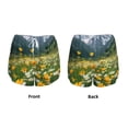 thumbnail image 3 of Balery Mountain Daisy Meadow Pattern Women's Running Shorts with Liner 2 Pockets Elastic Workout Athletic Gym Yoga Shorts-Small, 3 of 7